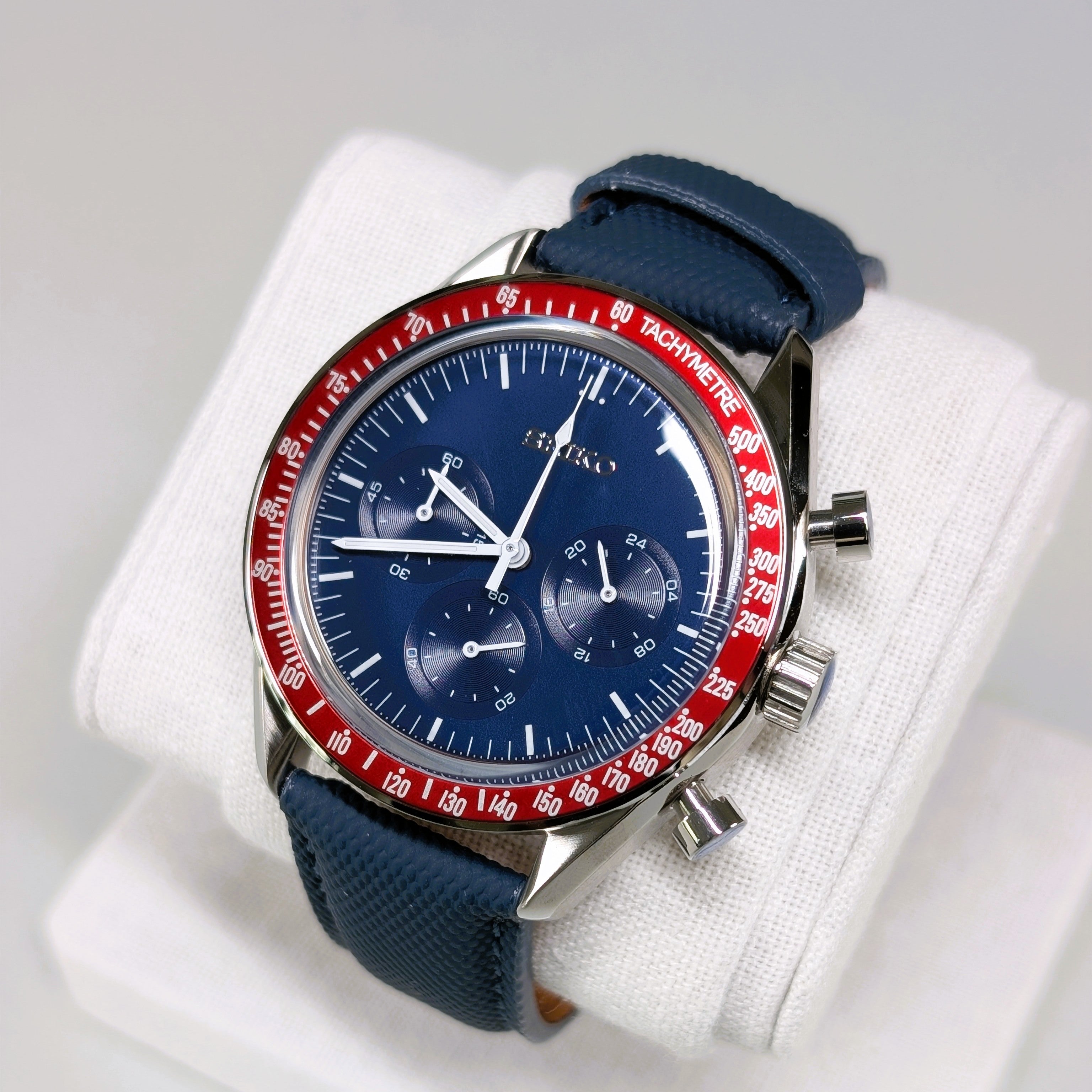 Seiko MOD Chronograph Red/Blue 40mm