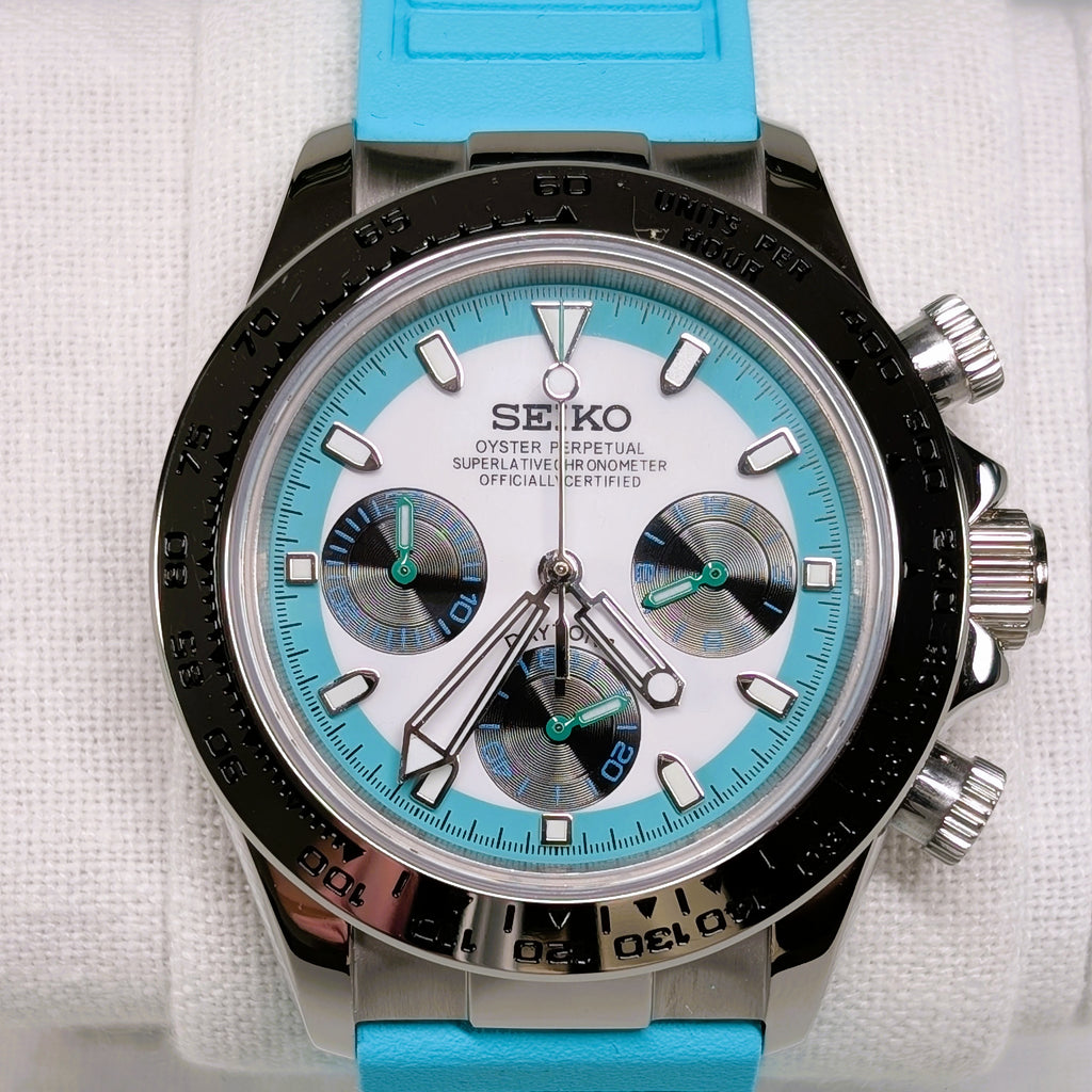 Seiko MOD Chronograph Mint Green 40mm
