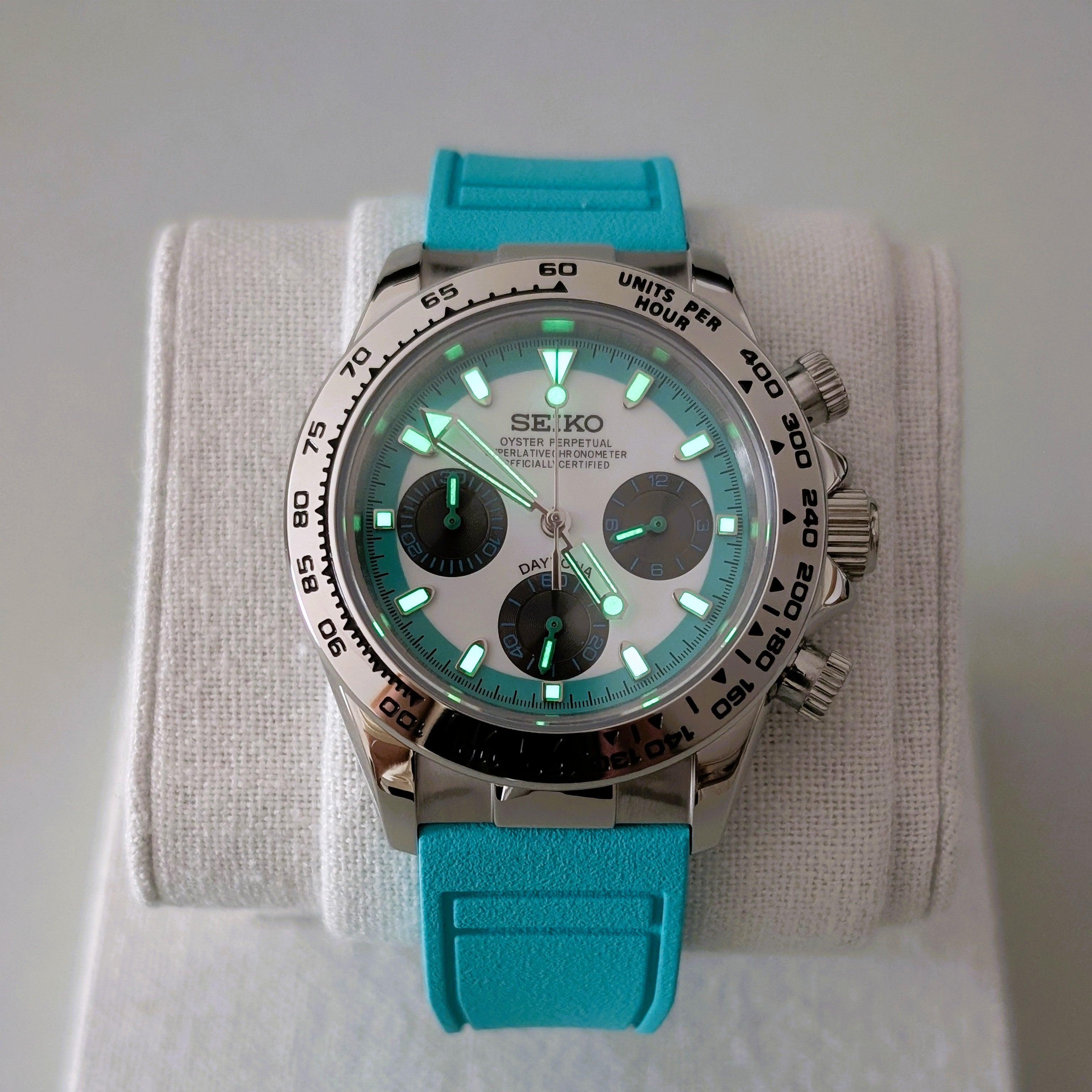 Seiko MOD Chronograph Mint Green 40mm