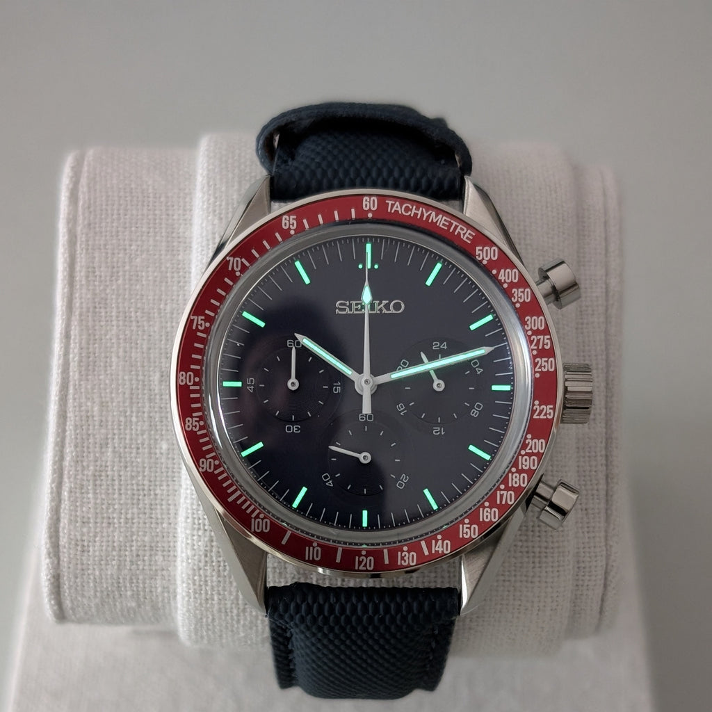 Seiko MOD Chronograph Red/Blue 40mm