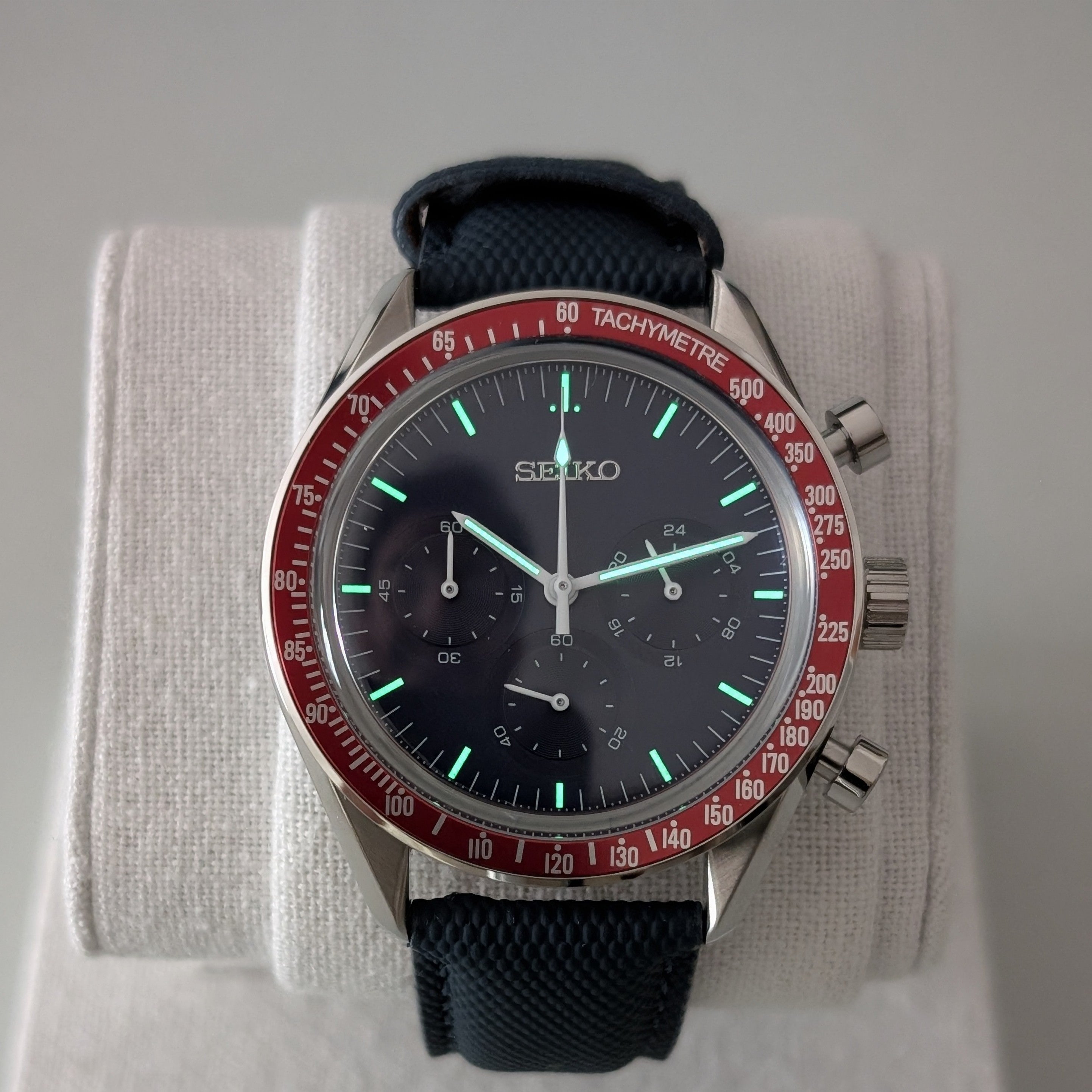 Seiko MOD Chronograph Red/Blue 40mm